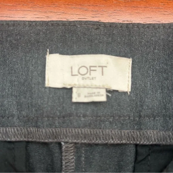 Loft Charcoal gray four pocket Women's Cropped Pants size 8 - Picture 11 of 16